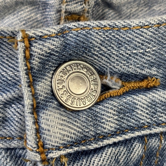 Levis 505 Jeans Mens 36x31 (Actual) Blue Regular Fit Denim Medium Wash Straight - Picture 7 of 16